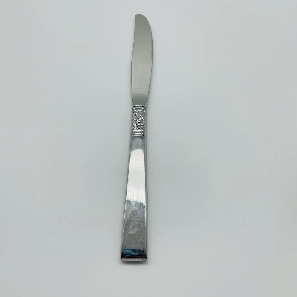 WM A Rogers Stainless Northland Pattern Dinner Knives Set of 6